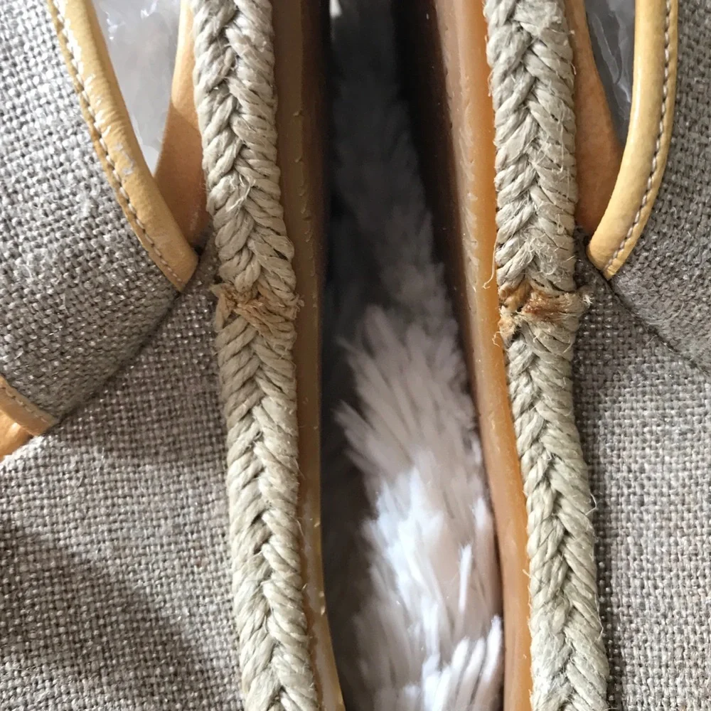 Calvin Klein Sandals Wrap Gladiator Wedge Platform Espadrille Tan Sz 6.5 Boho
